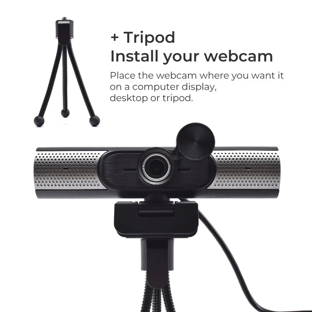 1080P 4K Webcam Built-in Microphone Speaker for PC USB Port 1080P HD Webcam with Speaker