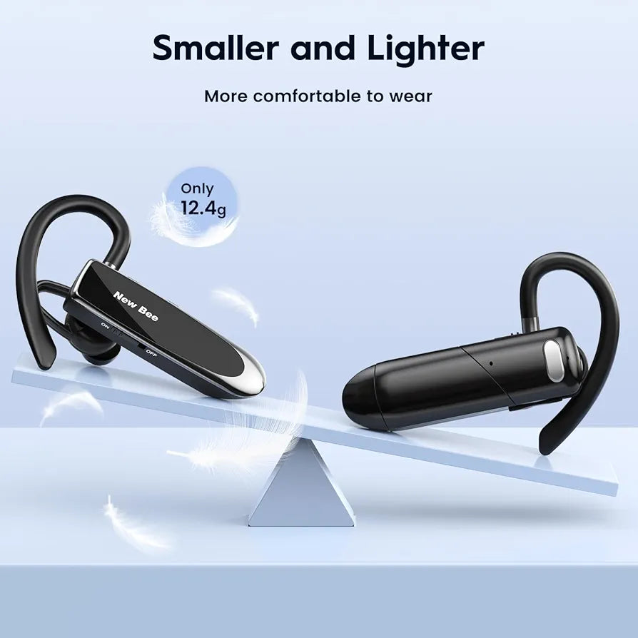 Bluetooth Headset, Wireless Headset Bluetooth Hands-Free Calling in Ear with Clear Voice Capture Technology Bluetooth In-Ear Headset for iPhone Samsung Huawei HTC Sony etc (Black)