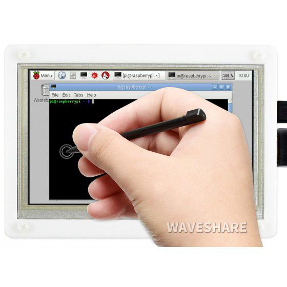 5 inch Resistive Touch Screen LCD (B) with Bicolor Case, 800×480, HDMI, Low Power