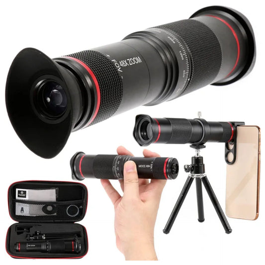 Monocular Telescope - 48x HD Monocular Monocular Telescope with Smartphone Holder & Tripod, Waterproof Monocular for Bird Watching/Camping/Hiking/Travel