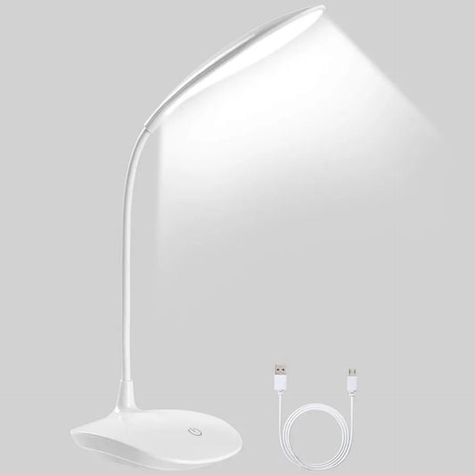 LED Desk Lamp, 360° Flexible Table Lamp, 3 Brightness Levels, Battery Table Lamp, Wireless 1200 mAh LED Table Lamp, Dimmable USB Connection Desk Lamp Children with Touch Control