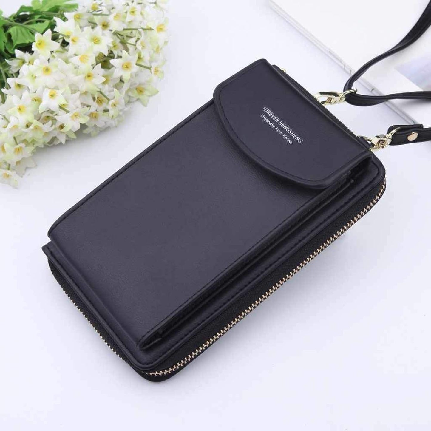 Crossbody Mobile Phone Wallet Bag for Women With Shoulder Strap, BlackCrossbody Mobile Phone Wallet Bag for Women With Shoulder Strap, Black