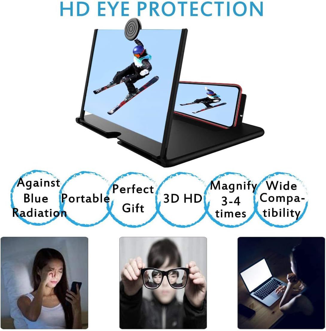 Mobile Phones Magnification Lens for Upto 7 inch, High Definition 3D Screen Magnification Lens For Smartphones