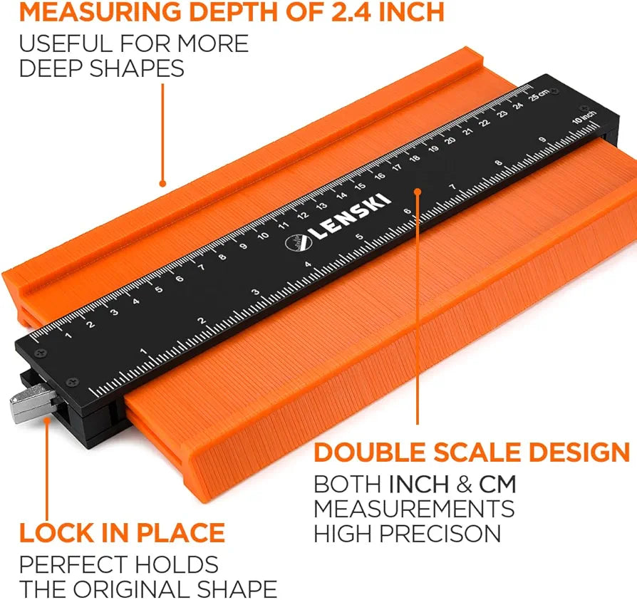 Contour Gauge, Contour Reproduction Gauge - Gadgets for Men, Small Gifts for Men, Advent Calendar Men 2020, Magic Contour Tool Gifts, DIY, Dad, Man, Friend (25 cm)