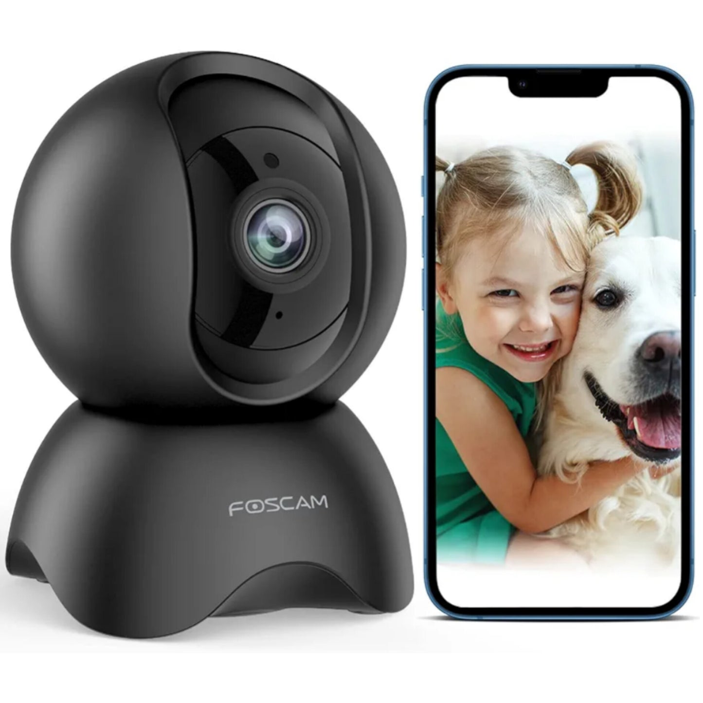 5MP WiFi Pet Cameras for Home Security, 2.4GHz Indoor Camera Baby Monitor with 360° Pan Tilt, 2-Way Audio, 6X Digital Zoom, Night Vision, AI Human Detection, Cloud & SD Card Storage