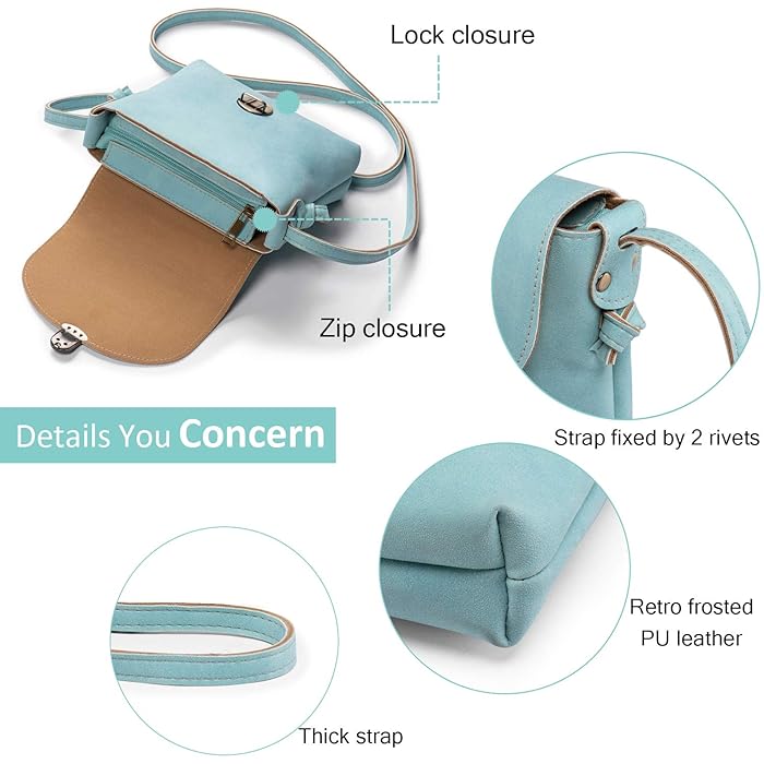 Small Crossbody Bag for Women with Anti Theft Lock PU Leather Women's Cross Body Bags Retro Handbags Shoulder Bag for Ladies Girls Travel Holiday Summer