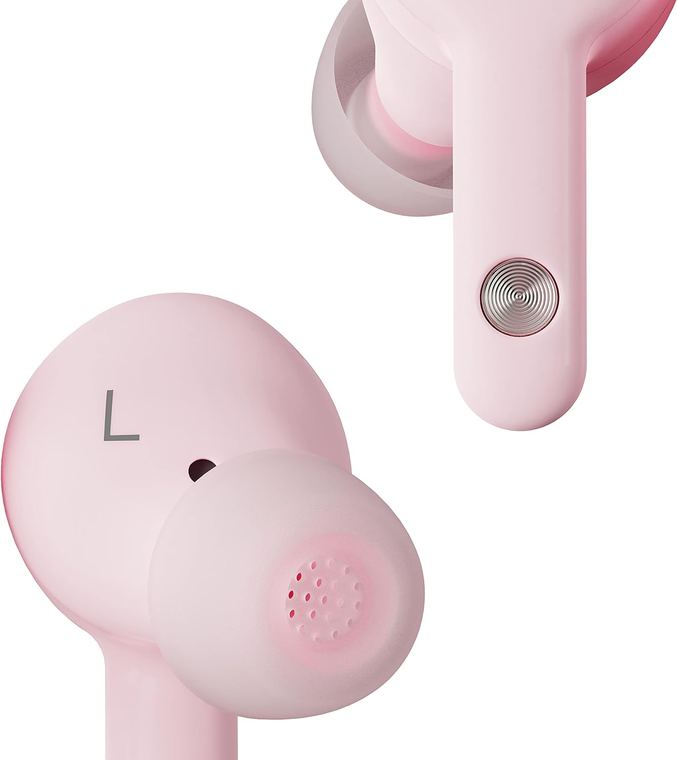 SUDIO A2, Wireless Earphones, Bluetooth 5.2, Compatible with IOS and Android, Active Noise Cancelling, ANC IPX4 Level, Waterproof Design, Scandinavian Design, SDGs, Sustainable, Gift, Pink