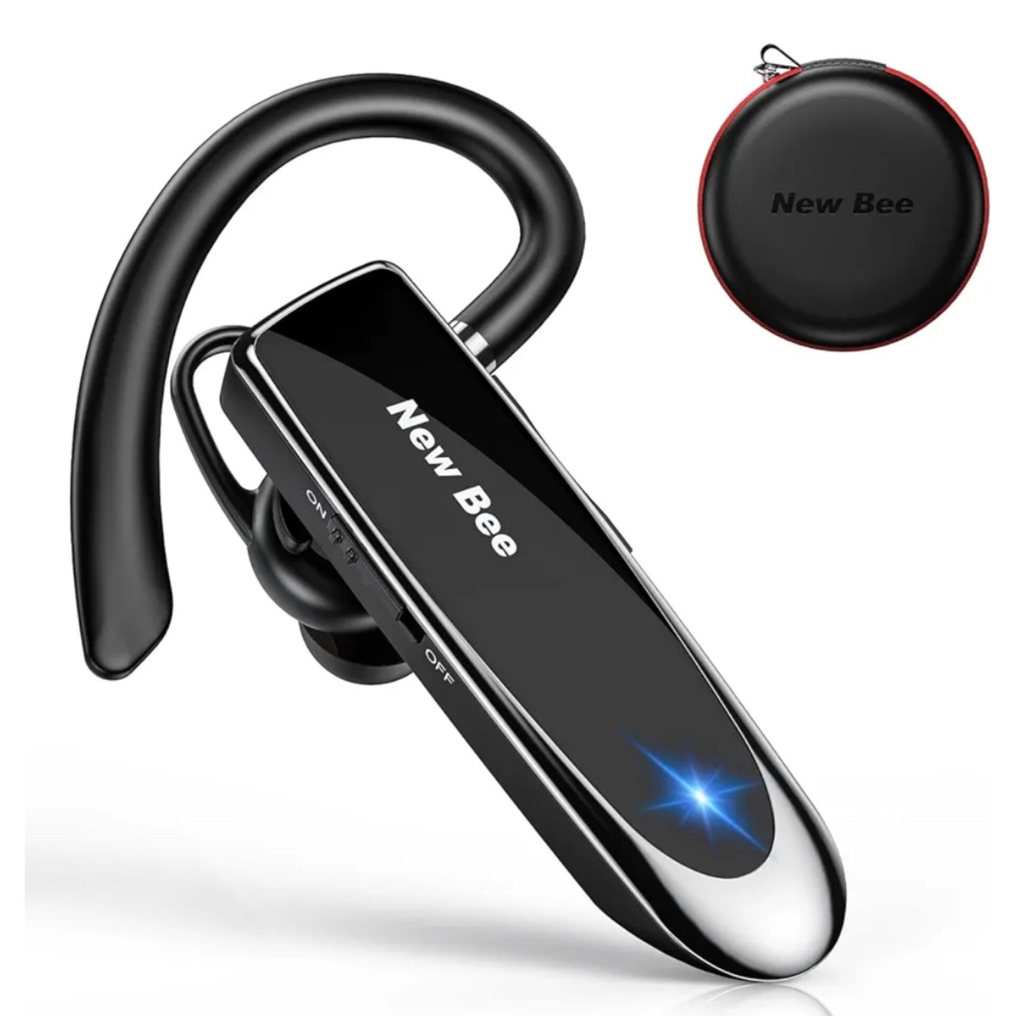 Bluetooth Headset, Wireless Headset Bluetooth Hands-Free Calling in Ear with Clear Voice Capture Technology Bluetooth In-Ear Headset for iPhone Samsung Huawei HTC Sony etc (Black)