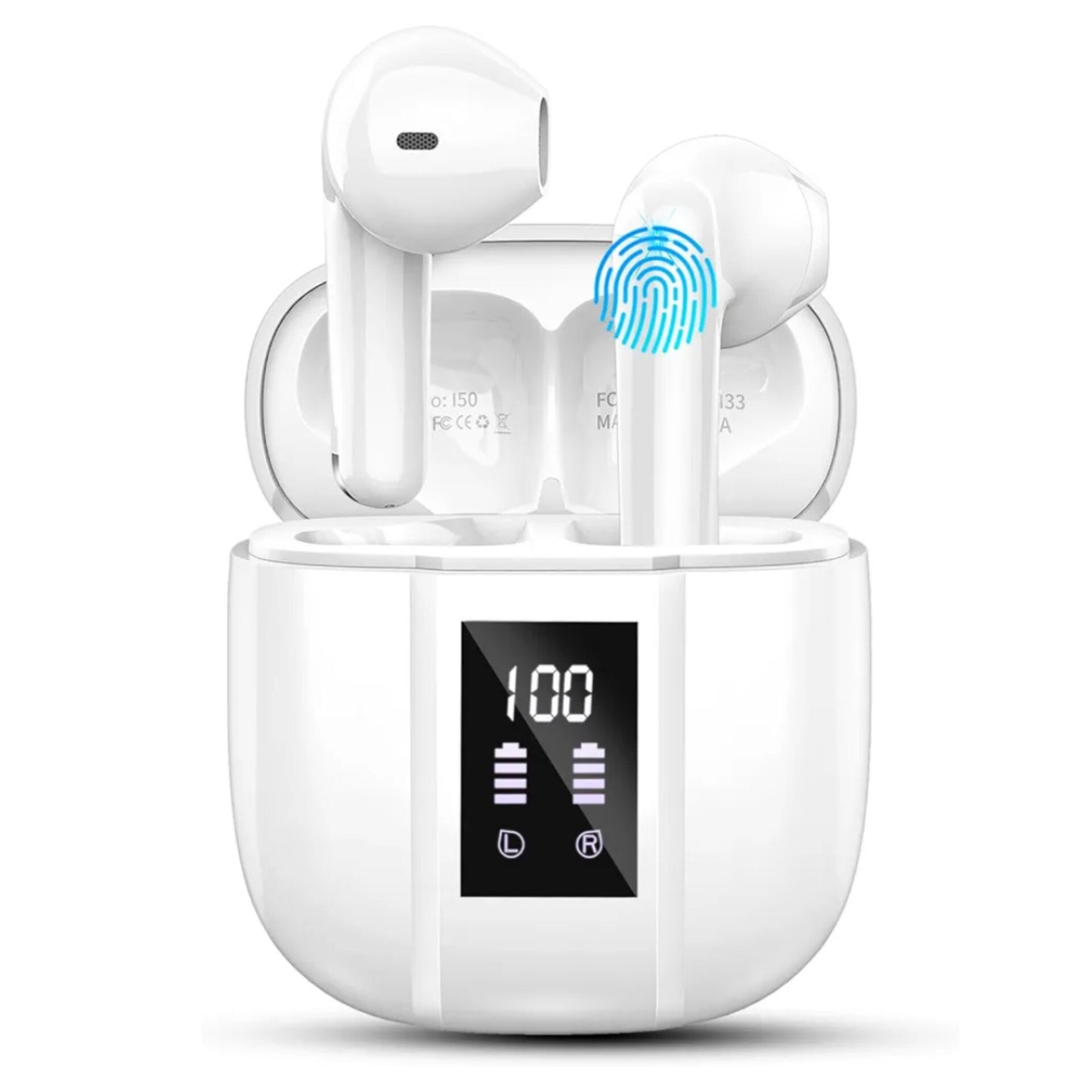 Wireless Earbuds, Bluetooth 5.3, Hi-Fi Stereo, 3g in Ear with 4 ENC Mic, 48Hrs USB-C LED Mini Charging Case Ear Buds, IP7 Waterproof Sport Earphones for Android iOS [2023]