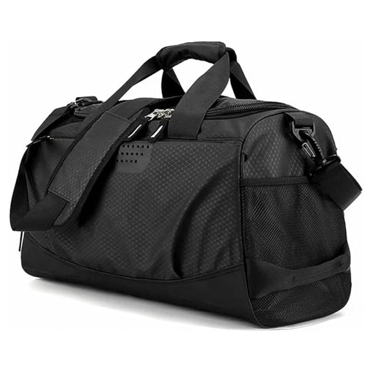 Sports Bag, Training Bag, Shoe Compartment, Wet Compartment, Large Travel Bag, Waterproof Swimming Bag, Fitness Bag, Sports Gym Fitness Shoulder Bag, Hand Luggage, Weekender Bag, Travel Bag, Men Women, Black