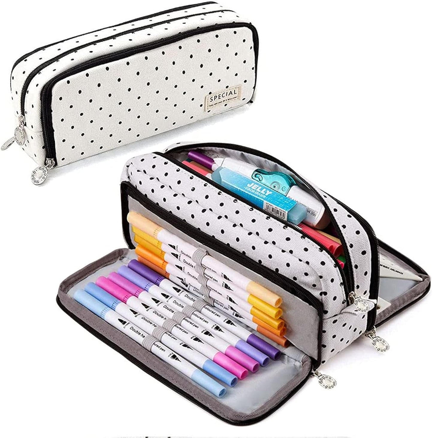 Large Capacity Pencil Case, Pencil Case with 3 Compartments, Pencil Case with 3 Compartments, Large Capacity Pencil Case, Large Capacity Pencil Case, Learning Tools