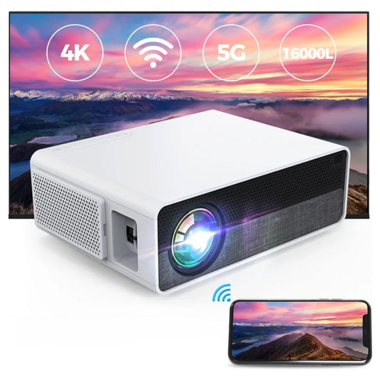 Bluetooth WiFi Projector, 7500 Lumen Video Projector Support 1080P Full HD and 120" Display, Portable Home Cinema Projector for Smartphone / PS4 / TV Stick / HDMI / AV / USB / PPT / VGA