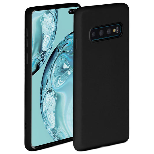 Soft Case for Samsung Galaxy S10 Plus - Soft Silicone Mobile Phone Case with Camera Protection - Onyx Black