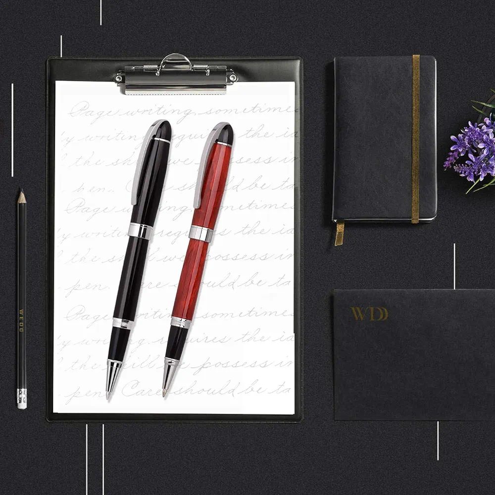 "Ballpoint Pen Set With Gift Box and 2 Extra Black Ink refills-Luxury Elegant Fancy Nice Gift Pen Set for Office Signature Executive Business "