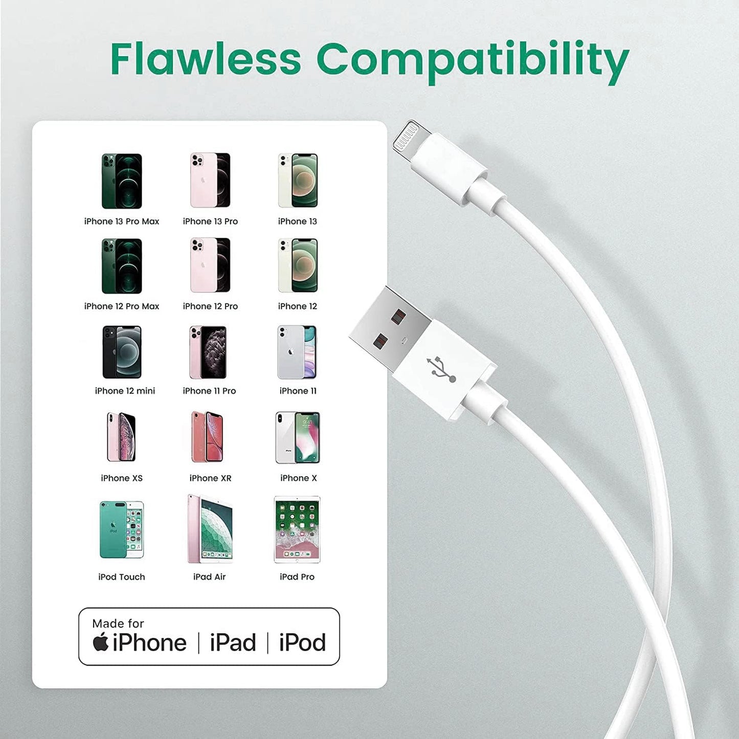 3 Meter Long, iPhone Cable [Apple MFi Certified] iPhone Cable Original Apple Charger iPhone Fast Charge Compatible with iPhone 13 12 Pro Mini Pro Max/11/11 Pro/11 Pro Max/X/XS/XS Max/XR/8/7, iPad