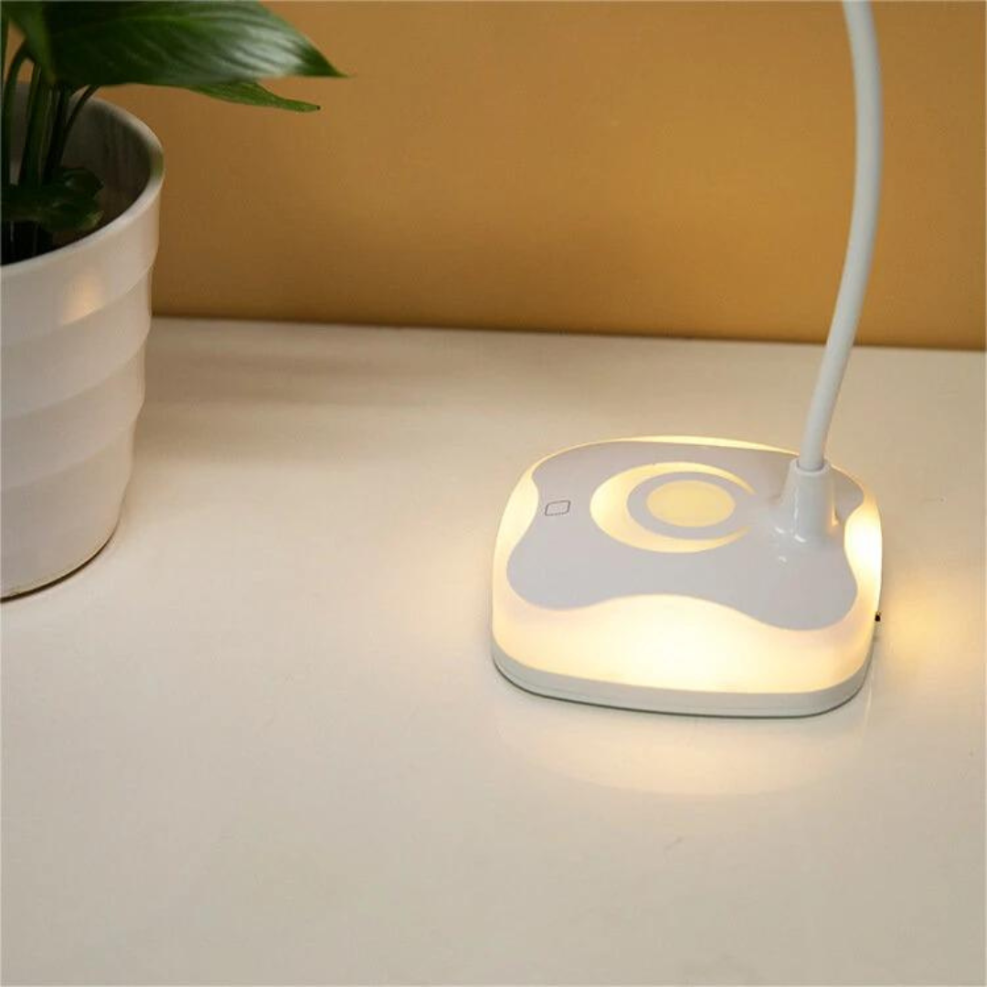 LED Desk Lamp Children Reading Learning Eye Protection Bedroom Bedside Light with Sleeping Night Light USB Charging Desk Lamp