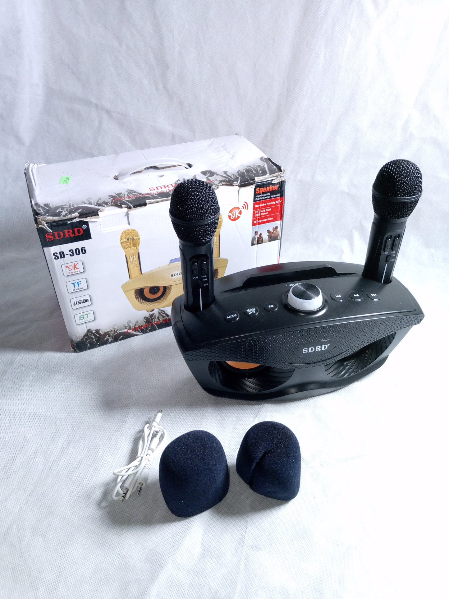 Karaoke Machine Equipped with 2 Microphones Unique Owl Appearance Best Gift for Singing Enthusiasts (Black)