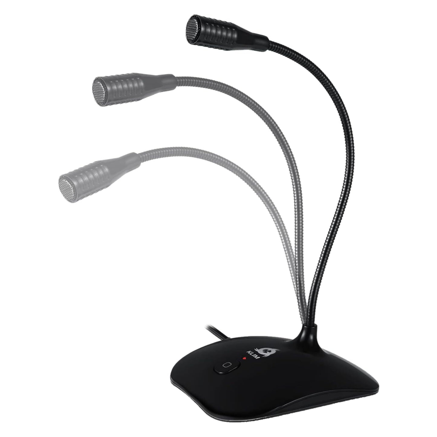 Microphone, KLIM Talk USB Desk Microphone for Computer - New Version 2024 - Compatible with Any PC Laptop Mac PS4 - Professional Desktop Mic with Stand - Recording Gaming Streaming YouTube Podcast Mics