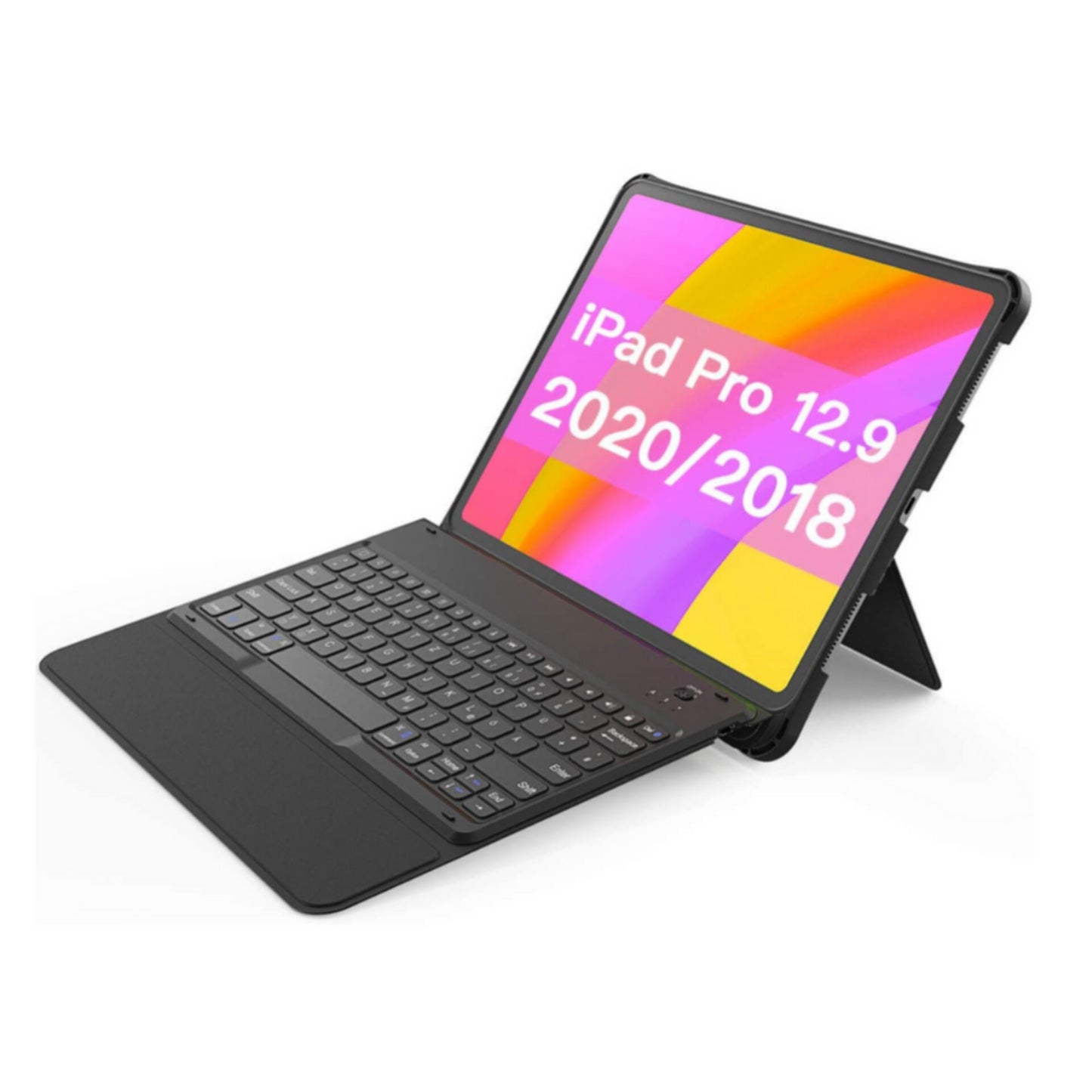 Keyboard Case by Inateck Compatible with iPad Pro Removable Bluetooth Keyboard with Pen Holder and DIY Backlight kompatibel mit iPad Pro Gr??e 12.9 Zoll