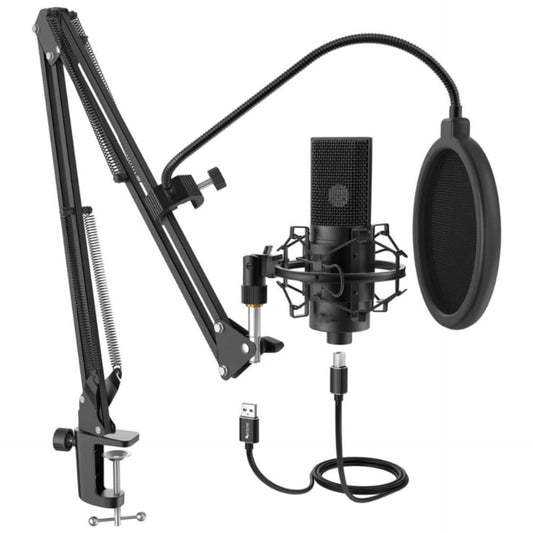 Microphone Pop Filter By YUIP Professional Wind Filter - Round Shape Windscreen with 360? Flexible Gooseneck and Adjustable Clip Arm for Blue Yeti and Any Other Microphone