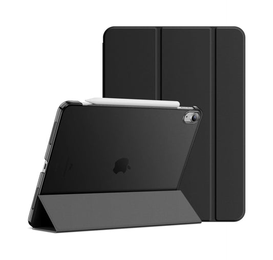 JETech Case for iPad Air 5/4 (2022/2020 5th/4th Generation 10.9-Inch), Slim Stand Hard Back Shell Cover with Auto Wake/Sleep (Black)