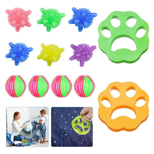 Anti Hair Washing Machine, 12 PCS Pet Hair Cleaning Tool for Washing Machine, for Cleaning Pet Hair, Hair, Cotton Debris