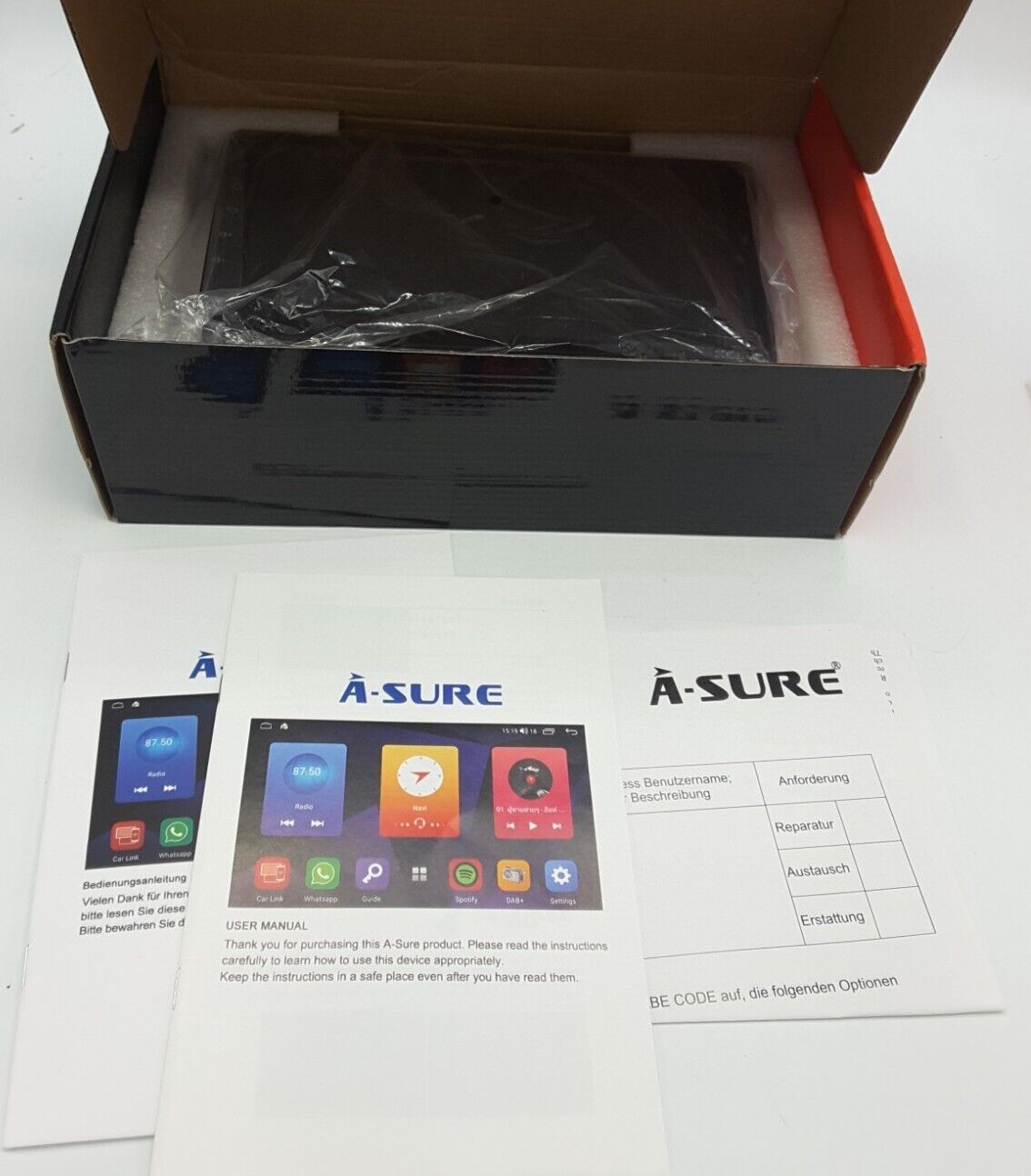 A-Sure 4-Core Series In-Car Infotainment Base Screen Module New in box